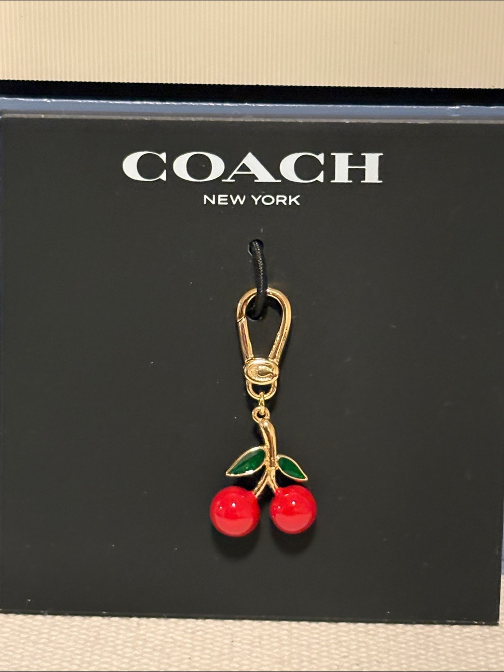 NWT COACH Mini Cherry Charm - Picture 2 of 3